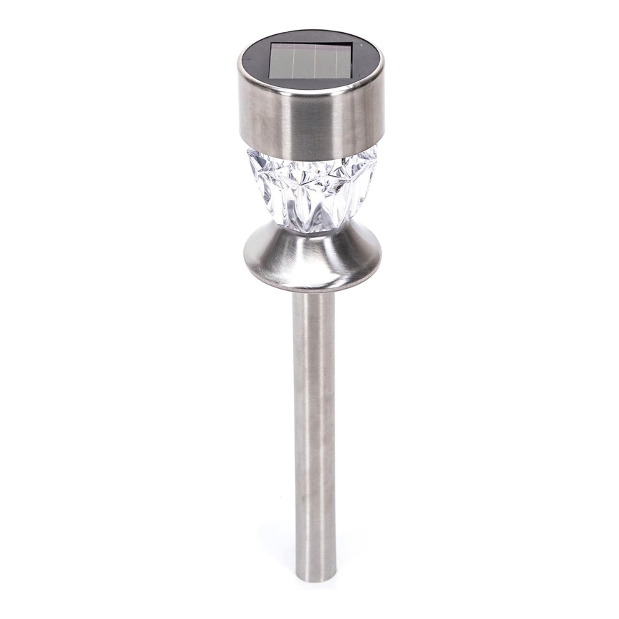 Aigostar - Ηλιακή λάμπα LED LED/0,006W/1,2V 35,5cm ματ χρώμιο 2700K IP44 100 mAh