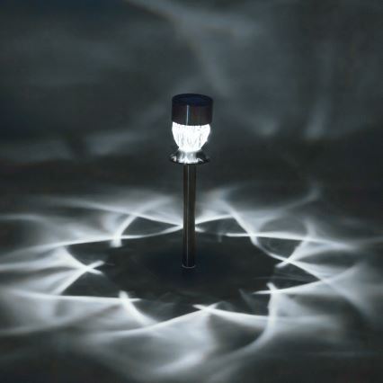 Aigostar - Ηλιακή λάμπα LED LED/0,006W/1,2V 35,5cm ματ χρώμιο 100 mAh 3000K IP44