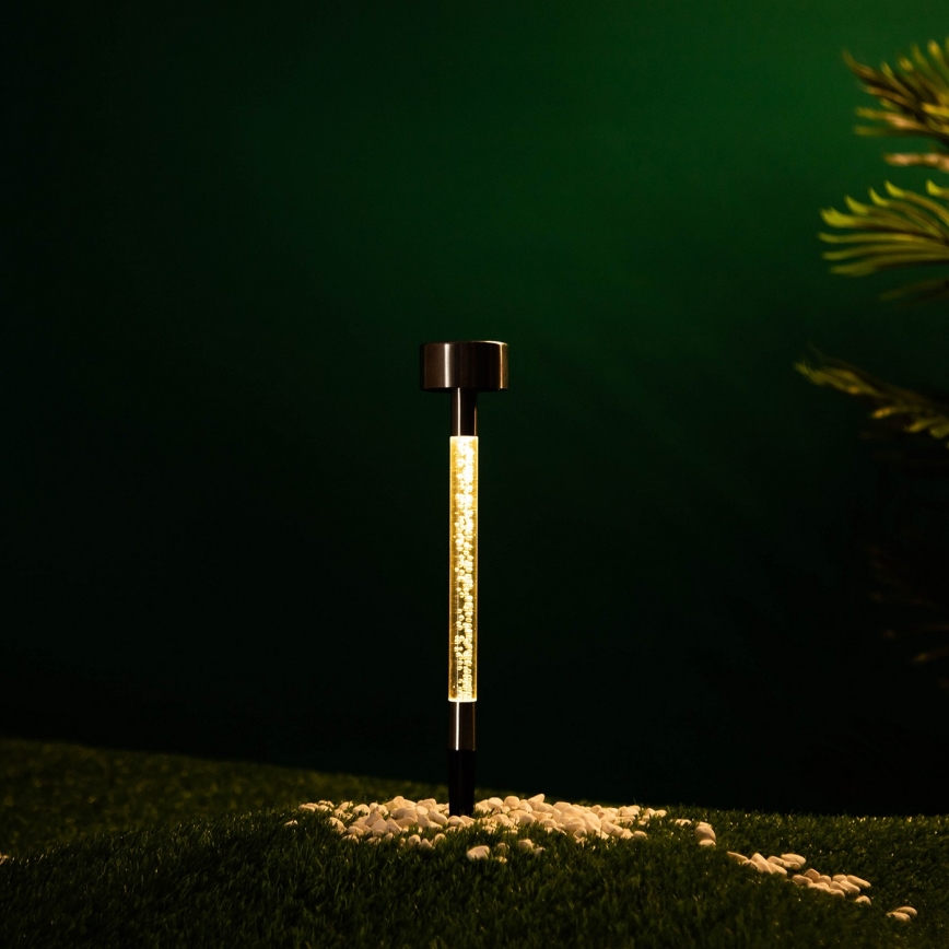 Aigostar - Ηλιακή λάμπα LED LED/0,006W/1,2V 36,7cm ματ χρώμιο 2700K 40 mAh IP44