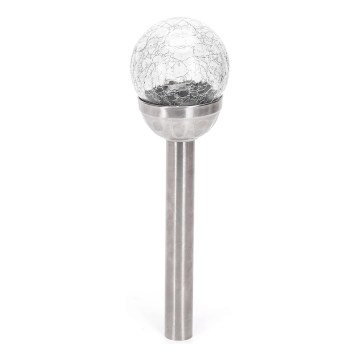Aigostar - Ηλιακή λάμπα LED LED/0,006W/1,2V 37,8cm ματ χρώμιο 2700K IP44