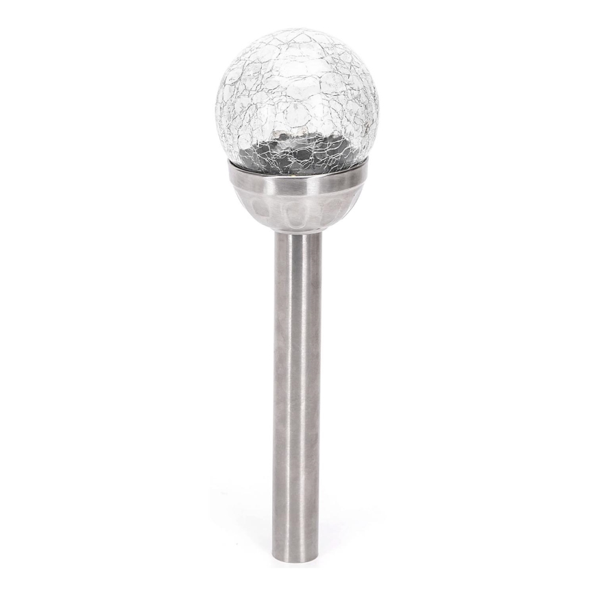 Aigostar - Ηλιακή λάμπα LED LED/0,006W/1,2V 37,8cm ματ χρώμιο 2700K IP44