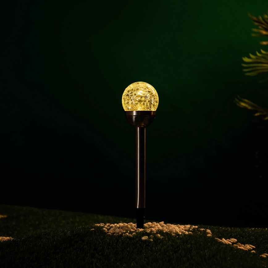 Aigostar - Ηλιακή λάμπα LED LED/0,006W/1,2V 37,8cm ματ χρώμιο 2700K IP44