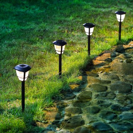 Aigostar - Ηλιακή λάμπα LED LED/0,06W/2V 100 mAh 33,8 cm 6500K IP44 μαύρο