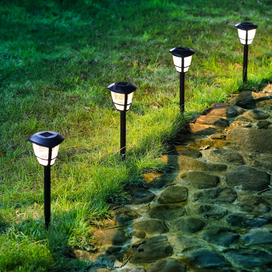 Aigostar - Ηλιακή λάμπα LED LED/0,06W/2V 100 mAh 33,8 cm 6500K IP44 μαύρο