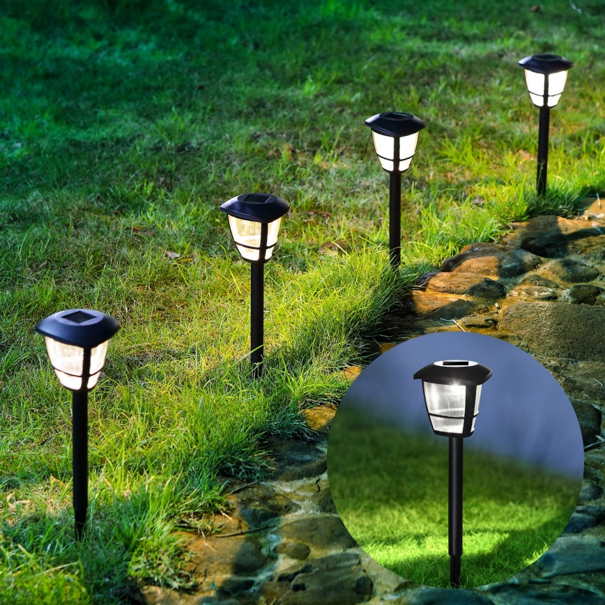 Aigostar - Ηλιακή λάμπα LED LED/0,06W/2V 100 mAh 33,8 cm 6500K IP44 μαύρο