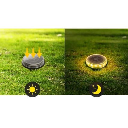 Aigostar - Ηλιακή λάμπα LED LED/0,6W/5,5V 24,5 cm 500 mAh 3200K IP66 μαύρο