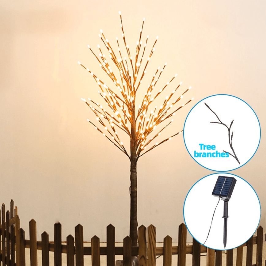 Aigostar - Ηλιακό διακοσμητικό LED 24xLED/2,6μ IP65 300 mAh ζεστό λευκό δέντρο