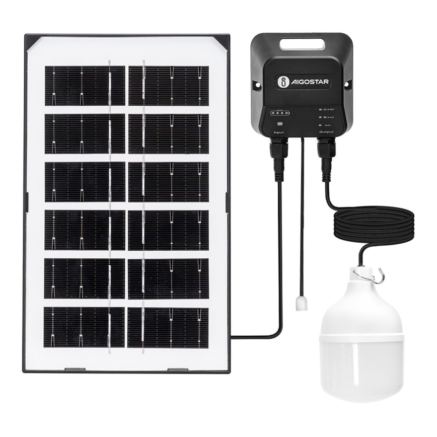 Aigostar - Ηλιακό κρεμαστό φωτιστικό LED LED/35W/12V 3000 mAh 6500K διάμετρος 10 cm + τηλεχειριστήριο