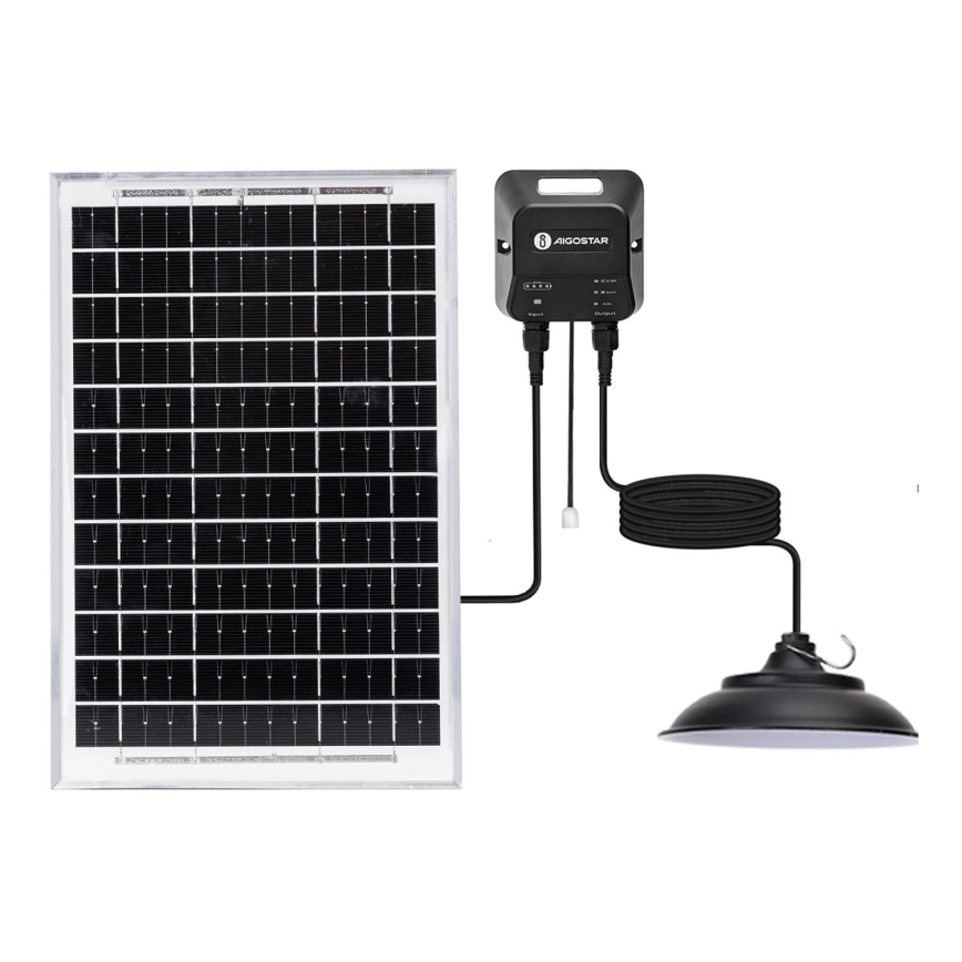 Aigostar - Ηλιακό κρεμαστό φωτιστικό LED LED/70W/12V 6000 mAh 6500K διάμετρος 23,5 cm + τηλεχειριστήριο