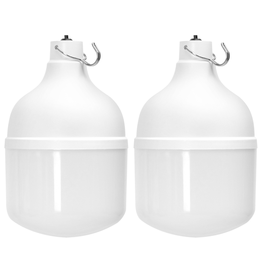 Aigostar - Ηλιακό κρεμαστό φωτιστικό LED με αισθητήρα 2xLED/35W/12V 6000 mAh 6500K διάμετρος 10 cm + τηλεχειριστήριο