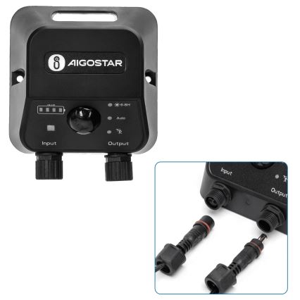 Aigostar - Ηλιακό κρεμαστό φωτιστικό LED με αισθητήρα LED/35W/12V 3000 mAh 6500K διάμετρος 10 cm + τηλεχειριστήριο