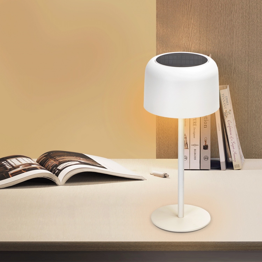 Aigostar - Ηλιακό φωτιστικό LED dimmable επαναφορτιζόμενο LED / 3W / 5V 2200mAh λευκό IP54