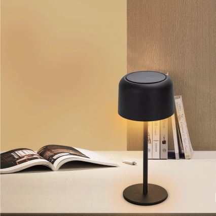 Aigostar - Ηλιακό φωτιστικό LED dimmable επαναφορτιζόμενο LED / 3W / 5V 2200mAh μαύρο IP54