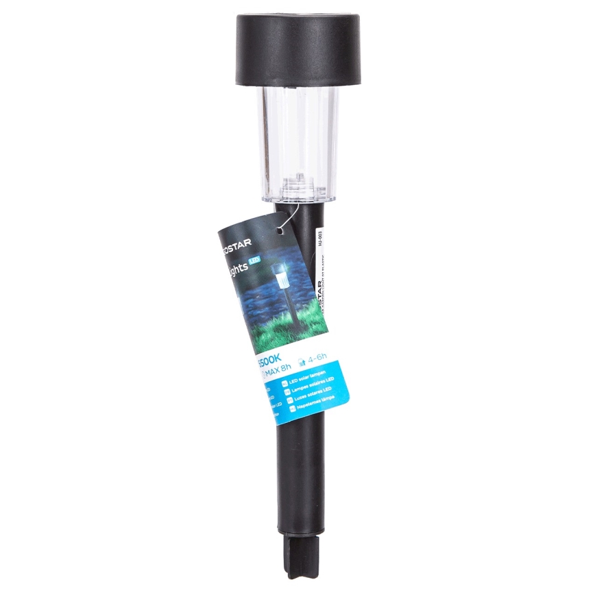 Aigostar - Ηλιακό φωτιστικό LED με αισθητήρα λυκόφωτος LED/0,006W/1,2V 40 mAh 29,5 cm μαύρο 6500K IP44