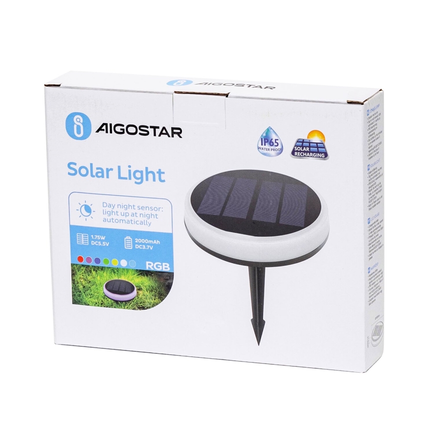 Aigostar - Ηλιακό φωτιστικό LED RGB LED/0,6W/3,7V IP65