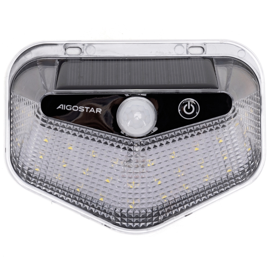 Aigostar - Ηλιακό φωτιστικό LED με αισθητήρα LED/3,7V 6500K 500 mAh IP65 μαύρο