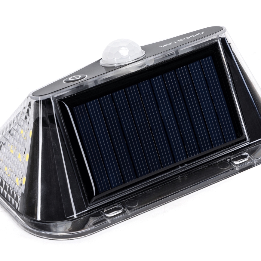 Aigostar - Ηλιακό φωτιστικό LED με αισθητήρα LED/3,7V 6500K 500 mAh IP65 μαύρο