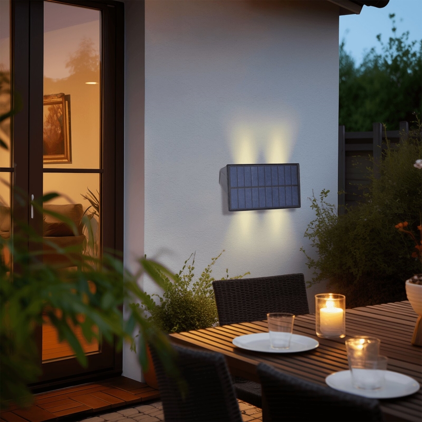 Aigostar - Ηλιακό φωτιστικό τοίχου LED LED/4W/5,5V 2700K IP44