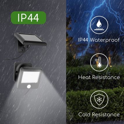 Aigostar - Ηλιακό φωτιστικό τοίχου LED με αισθητήρα LED/0,64W/3,7V 600 mAh 6500K IP44