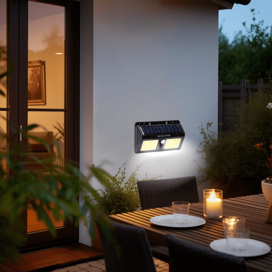 Aigostar - Ηλιακό φωτιστικό τοίχου LED με αισθητήρα LED/20W/5,5V 2400 mAh 6500K IP65
