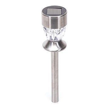 Aigostar - Ηλιακός LED Φωτισμός LED/0,006W/1,2V 35,5cm ματ χρώμιο 100 mAh 3000K IP44