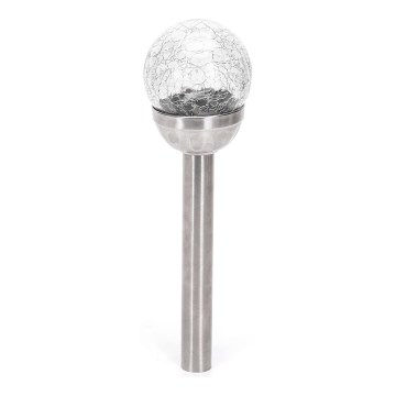 Aigostar - Ηλιακός LED Φωτισμός LED/0,006W/1,2V 37,8cm ματ χρώμιο 6500K IP44 100 mAh