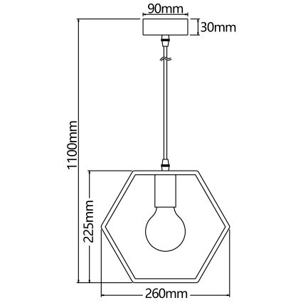 Aigostar - Κρεμαστό Φωτιστικό 1xE27/60W/230V Μπεζ
