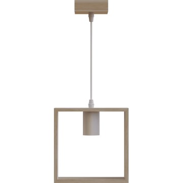 Aigostar - Κρεμαστό φωτιστικό με καλώδιο 1xE27/60W/230V μπεζ