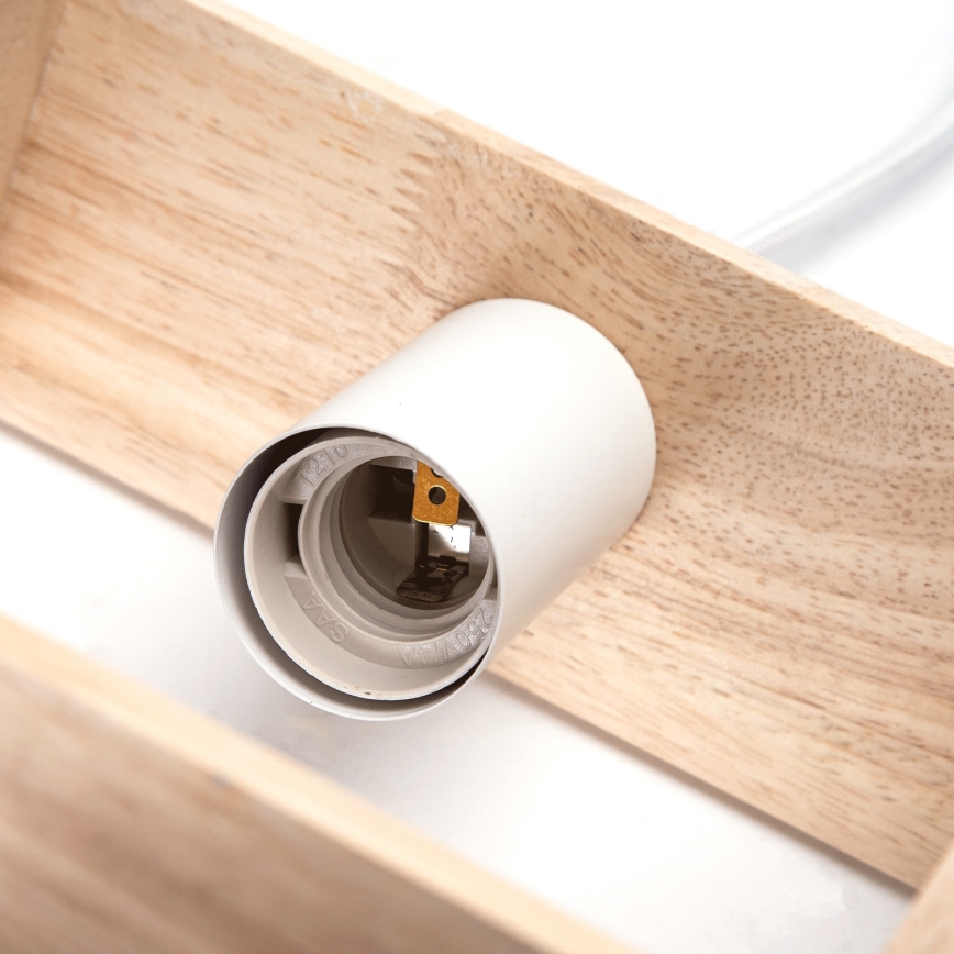 Aigostar - Κρεμαστό φωτιστικό με καλώδιο 1xE27/60W/230V μπεζ