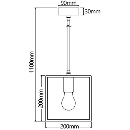 Aigostar - Κρεμαστό φωτιστικό με καλώδιο 1xE27/60W/230V μπεζ