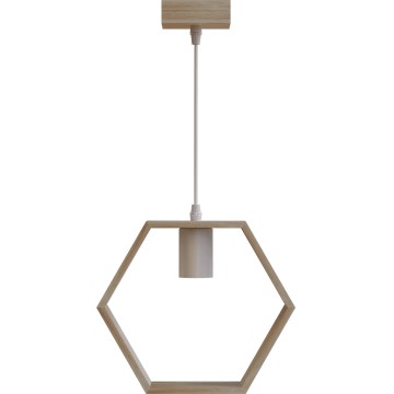 Aigostar - Κρεμαστό φωτιστικό με καλώδιο 1xE27/60W/230V μπεζ