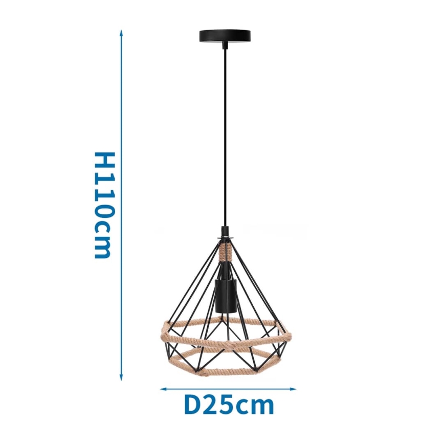 Aigostar - Κρεμαστό φωτιστικό οροφής 1xE27/60W/230V