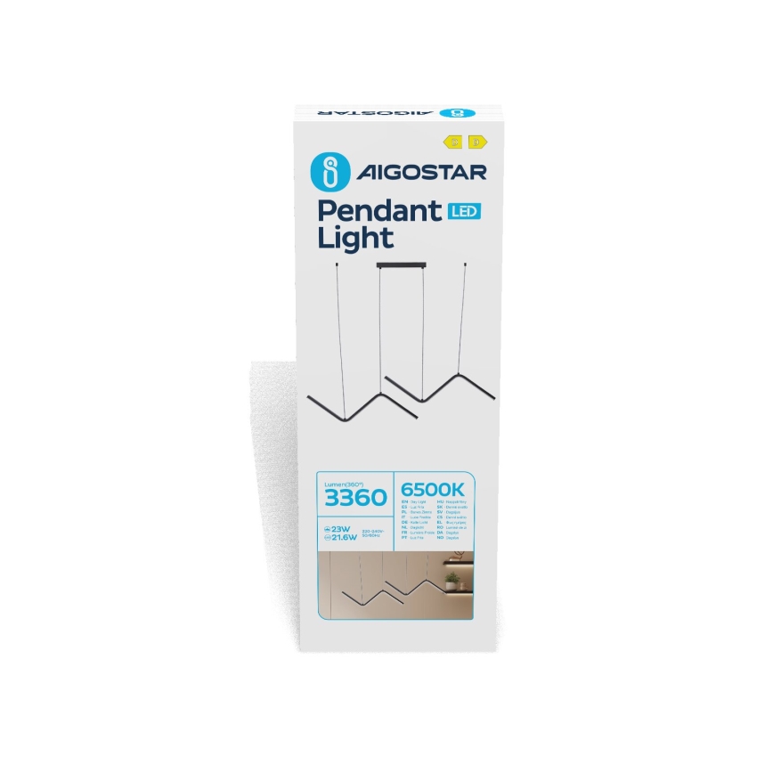 Aigostar -  Κρεμαστό φωτιστικό οροφής LED LED/23W/230V 6500K