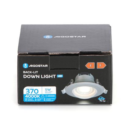 Aigostar - Λάμπα LED Επιτοίχια LED/5W/230V 4000K διάμετρος 8,5 εκ. λευκή