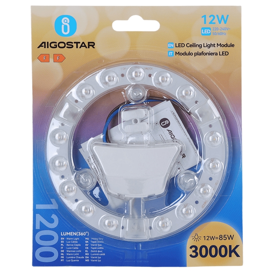 Aigostar - Μαγνητική μονάδα LED/12W/230V 3000K