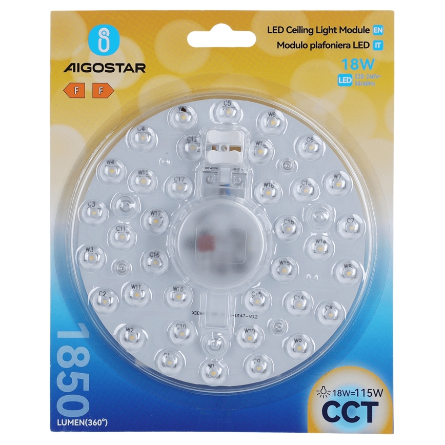 Aigostar - Μαγνητική μονάδα LED/18W/230V 3000/4000/6500K