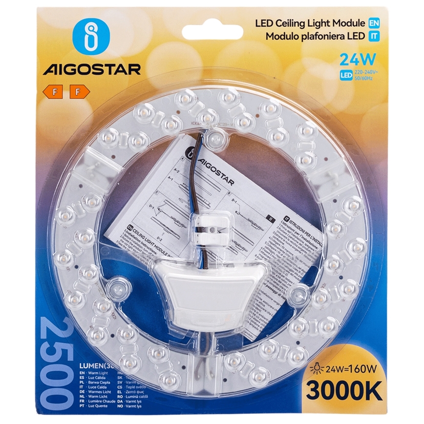 Aigostar - μαγνητική μονάδα LED/24W/230V 3000K