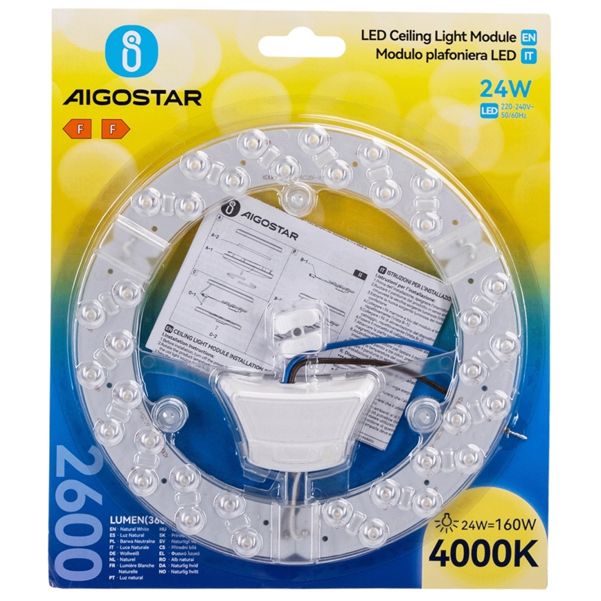 Aigostar - Μαγνητική μονάδα LED/24W/230V 4000K