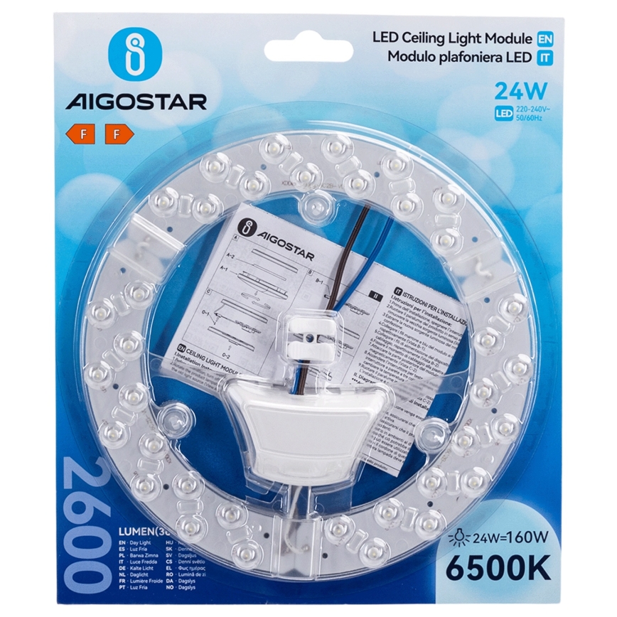 Aigostar - Μαγνητική μονάδα LED/24W/230V 6500K