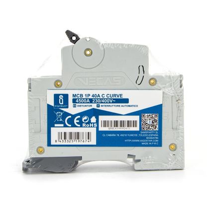 Aigostar - Μονοφασικός αυτόματος διακόπτης 1P-40A-C 230-400V