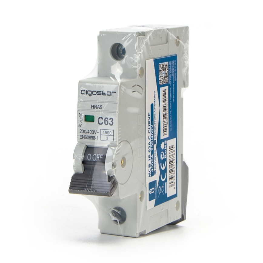 Aigostar - Μονοφασικός αυτόματος διακόπτης 1P-63A-C 230-400V