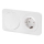 Aigostar - Μονοπολικός διακόπτης αρ. 1 και πρίζα SCHUKO 230V με λευκό πλαίσιο