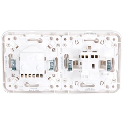 Aigostar - Μονοπολικός διακόπτης αρ. 1 και πρίζα SCHUKO 230V με λευκό πλαίσιο