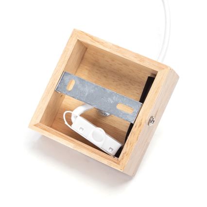 Aigostar - Ξύλινο κρεμαστό φωτιστικό με καλώδιο 1xE27/60W/230V από πεύκο