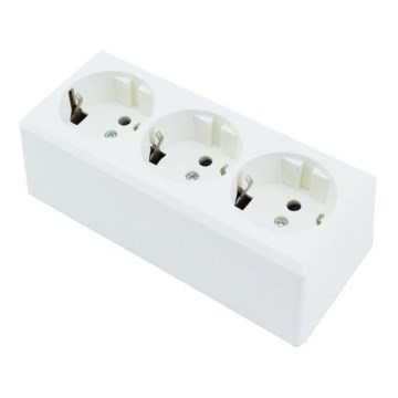Aigostar - Οικιακή πρίζα 3 θέσεων SCHUKO 250/16A