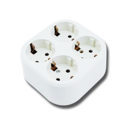 Aigostar - Οικιακή πρίζα 4Z SCHUKO 250/16A