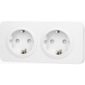 Aigostar - Οικιακή πρίζα με πλαίσιο 2Z SCHUKO 250V/16A λευκή
