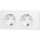Aigostar - Οικιακή πρίζα με πλαίσιο 2Z SCHUKO 250V/16A λευκή