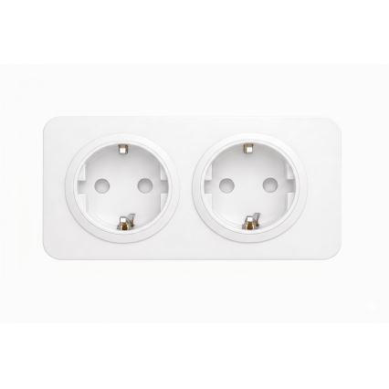 Aigostar - Οικιακή πρίζα με πλαίσιο 2Z SCHUKO 250V/16A λευκή