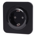 Aigostar - Οικιακή πρίζα με πλαίσιο SCHUKO 250V/16A, μαύρη